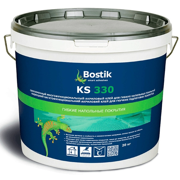 Купить акриловый клей для линолеума и ПВХ Bostik KS 330 Омск