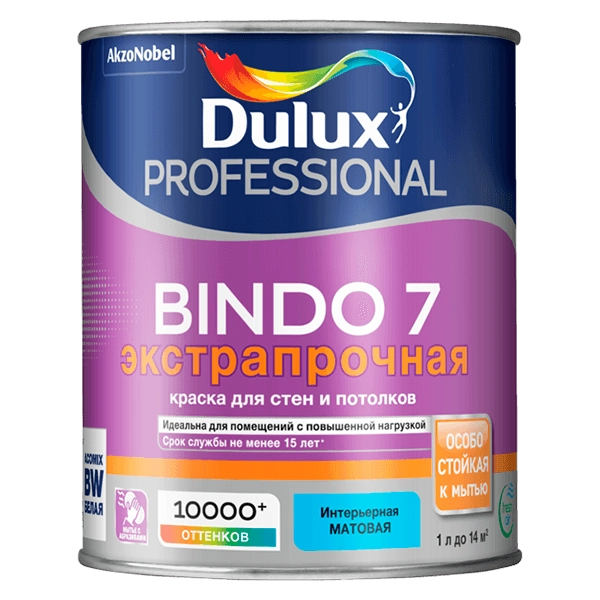 Экстрапрочная краская Dulux Bindo 7