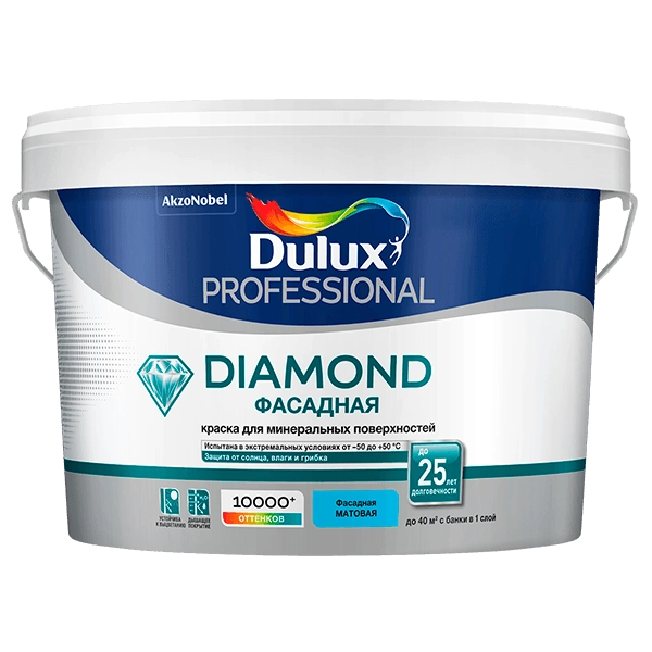 Краска для фасада Dulux Diamond Фасадная 