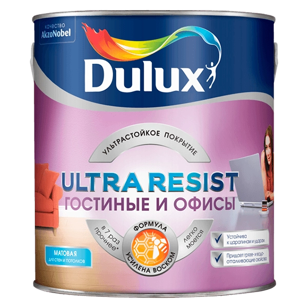 Купить краска Dulux Ultra Resist Гостиные и Офисы Омск