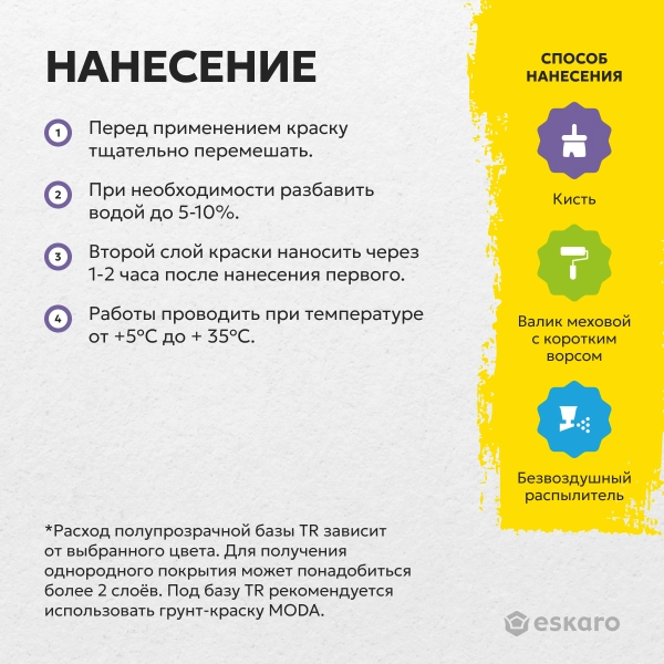 Матовая интерьерная краска Эскаро Мода 3