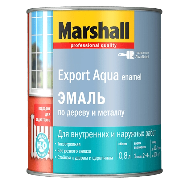 Купить эмаль для дерева и металла Marshall Export Aqua Enamel Омск