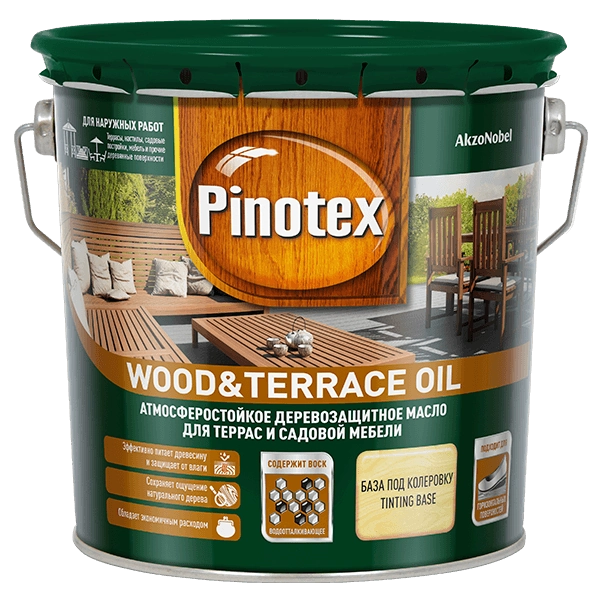 Масло для террасы Пинотекс Wood&Terrace Oil Омск