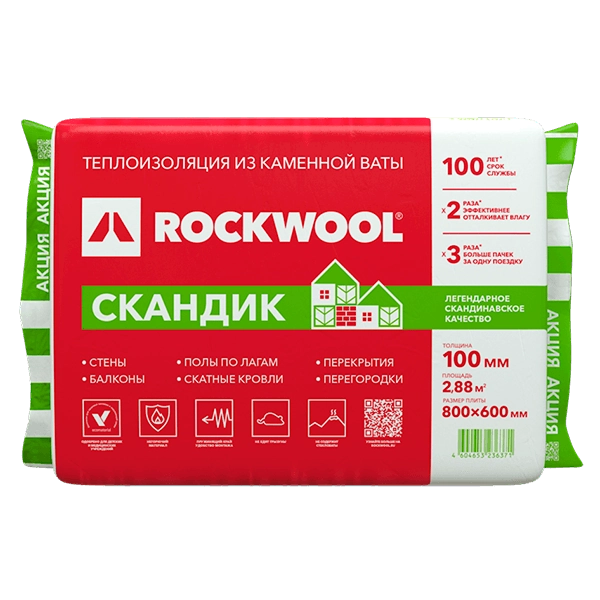 Купить утеплитель Rockwool Скандик Омск