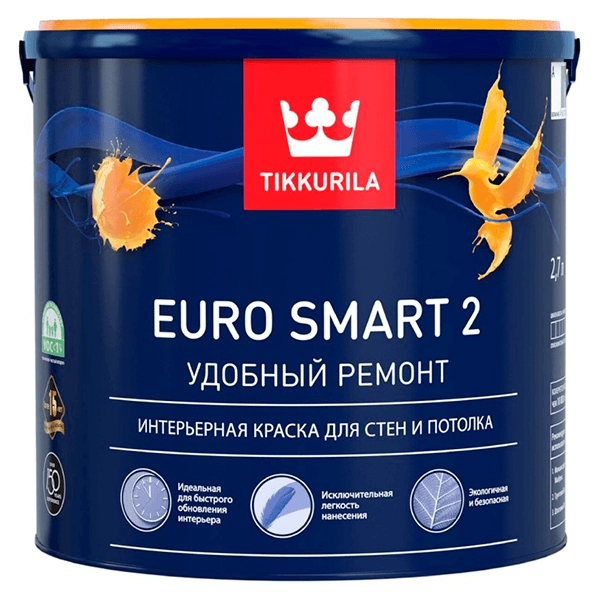 Купить краска Tikkurala Euro Smart 2 Омск