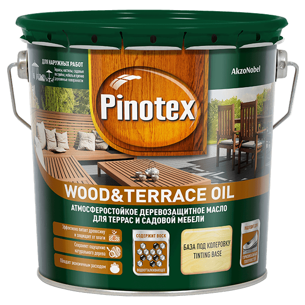 Масло для террасы Пинотекс Wood&Terrace Oil Омск