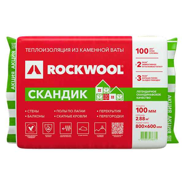 Купить утеплитель Rockwool Скандик Омск